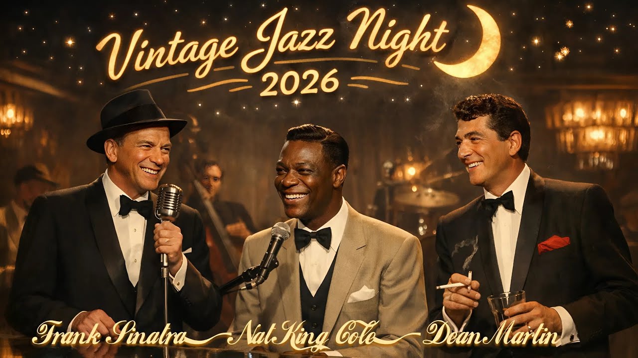 Vintage Jazz Night 2026 🌙 Frank Sinatra, Nat King Cole, Dean Martin - 4K Ultra HD