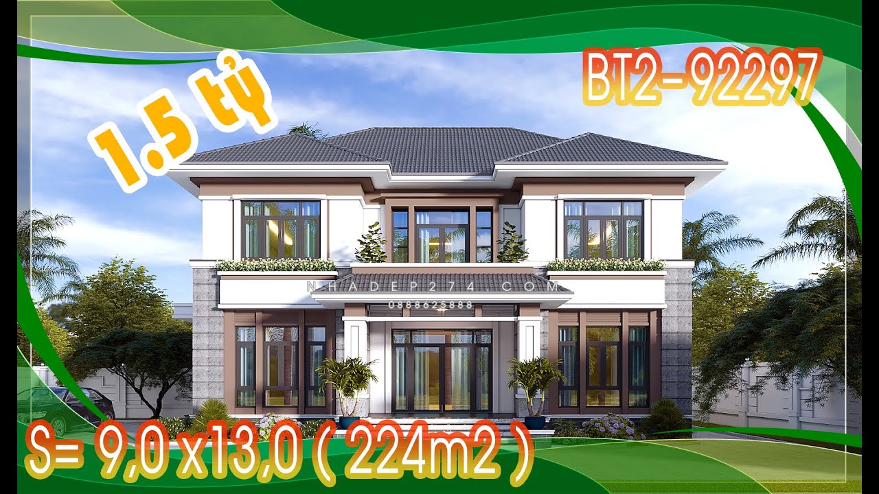 BT2-92297 MẪU NHÀ HIỆN ĐẠI KẾT HỢP HOÀN HẢO GIỮA KHÔNG GIAN MỞ RỘNG RÃI VÀ SỰ SANG TRỌNG TINH TẾ