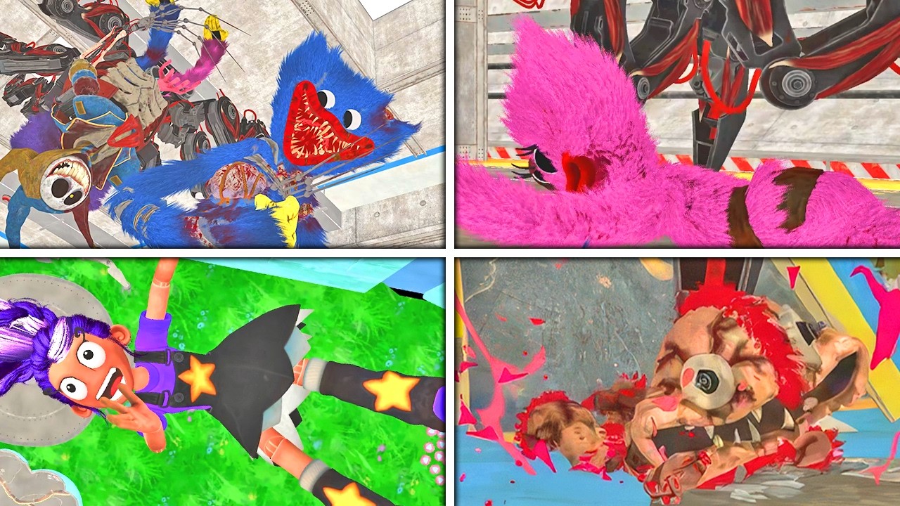 Poppy Playtime Chapter 5 - All Deaths in BRIGHT Mode