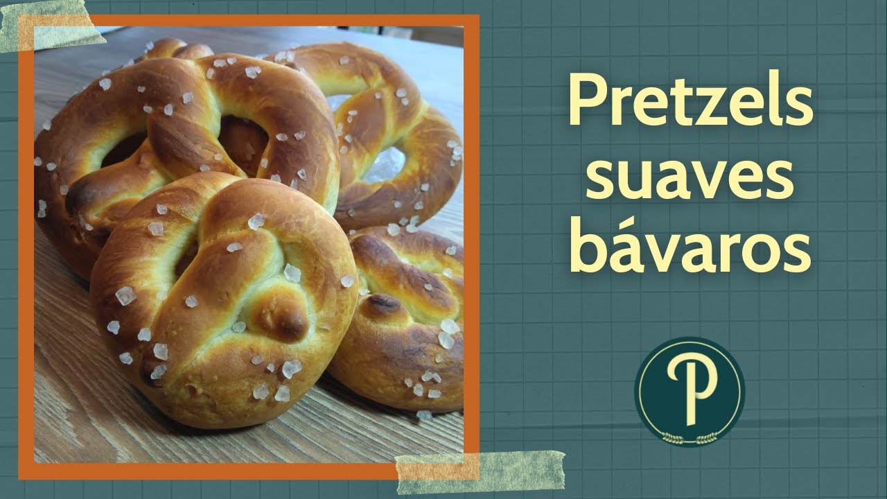 Pretzels Bávaros suaves (Soft pretzels) con polvo de hornear // PanPillón - Taller de Panadería