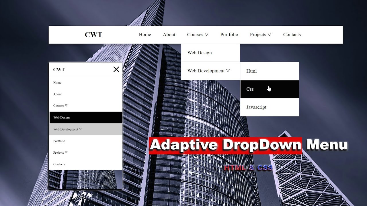 CSS Only Responsive Menu - Step by Step | Адаптивное меню без JavaScript