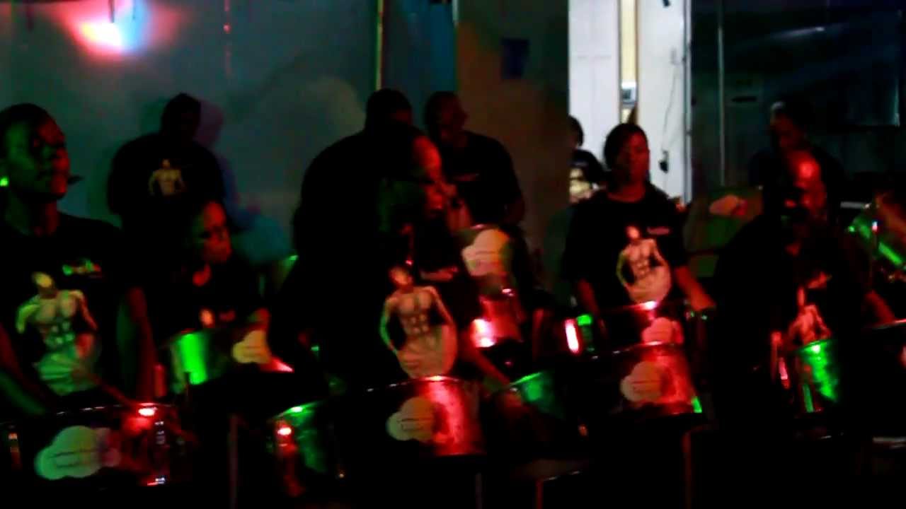 Invaders Steelband plays at Woodbrook100 Media Launch