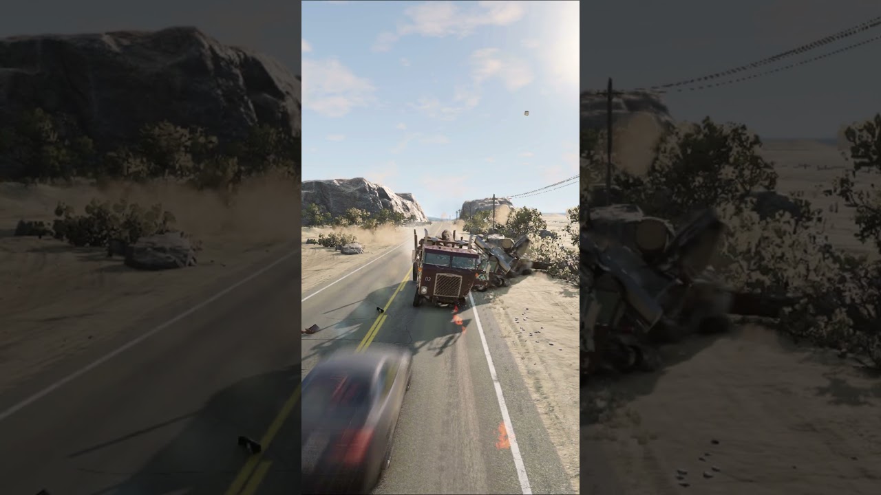 Realistic Highway Car Crashes #249 - BeamNG.Drive