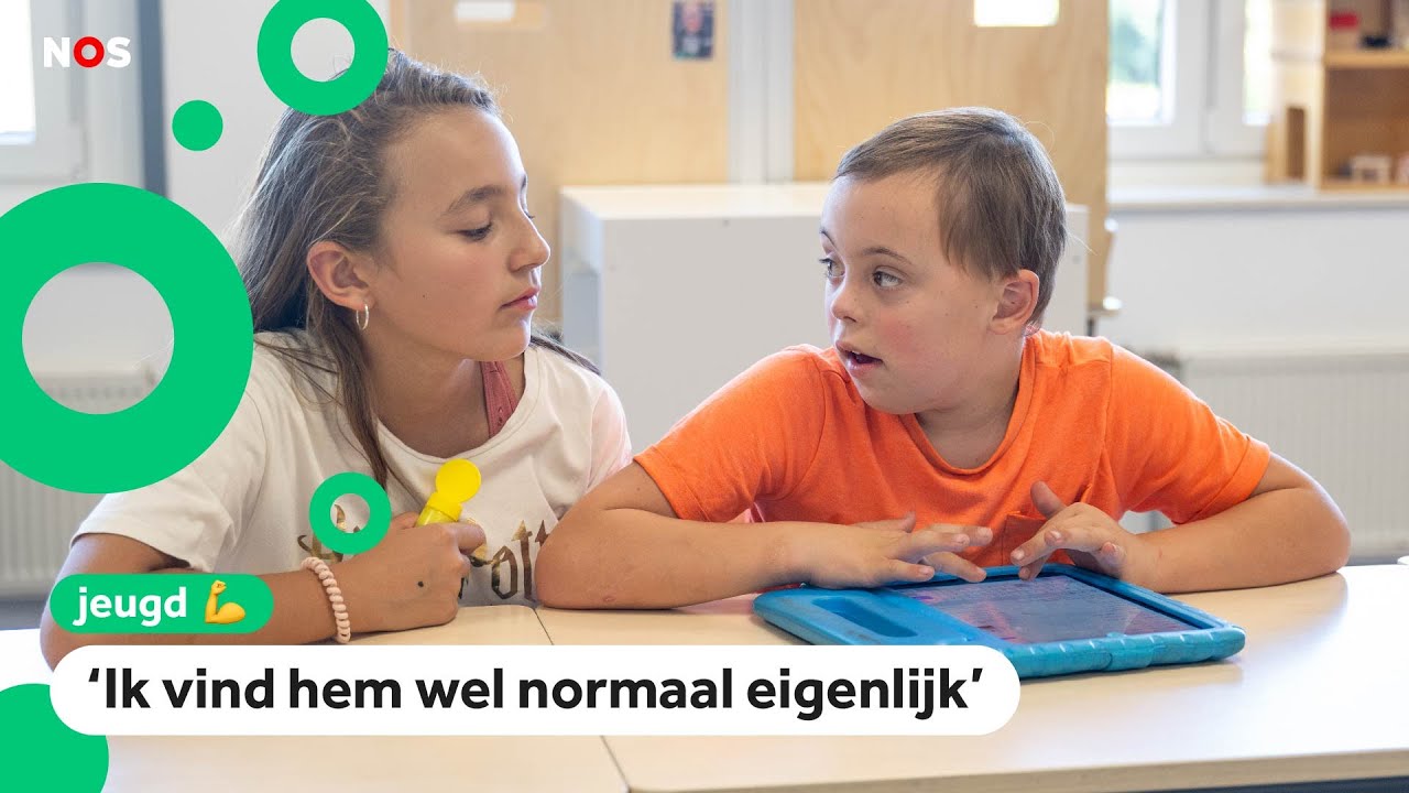 Kinderen met en zonder beperking hebben samen les