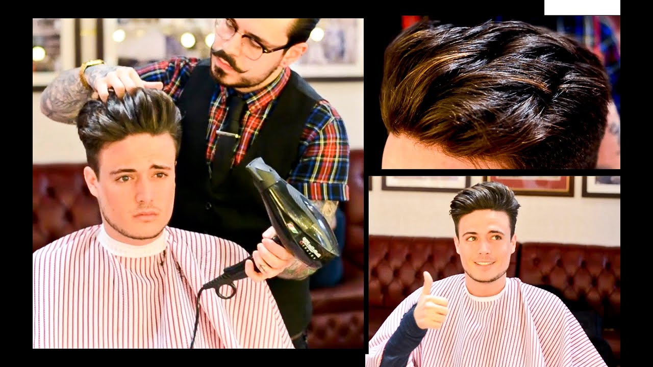 Mens Undercut Quiff Средняя длина - стрижка и стиль