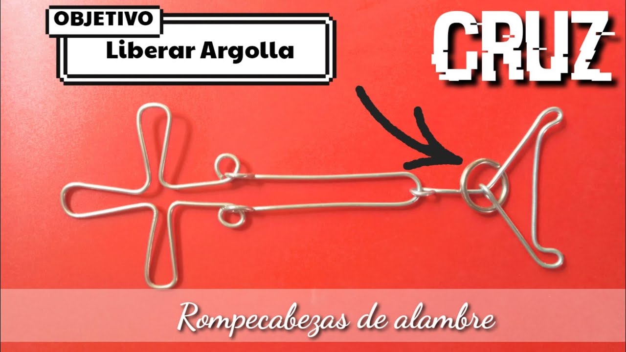 CRUZ - SOLUCIÓN  (ROMPECABEZAS DE ALAMBRE) | ARTESANÍAS EN METAL