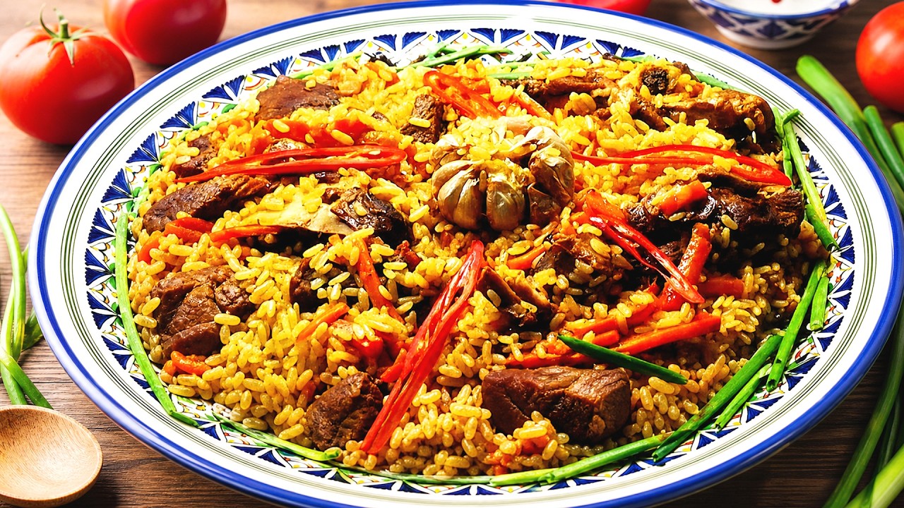 Ташкентский плов с помидорами. Пошаговый рецепт. Просто, очень вкусно!