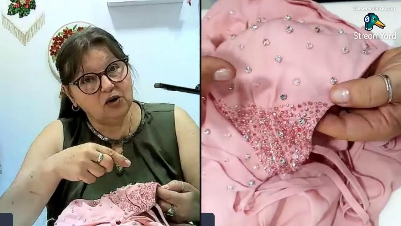 Bordando com a Laura - VESTIDO DE FESTA BORDADO PARA MADRINHA!