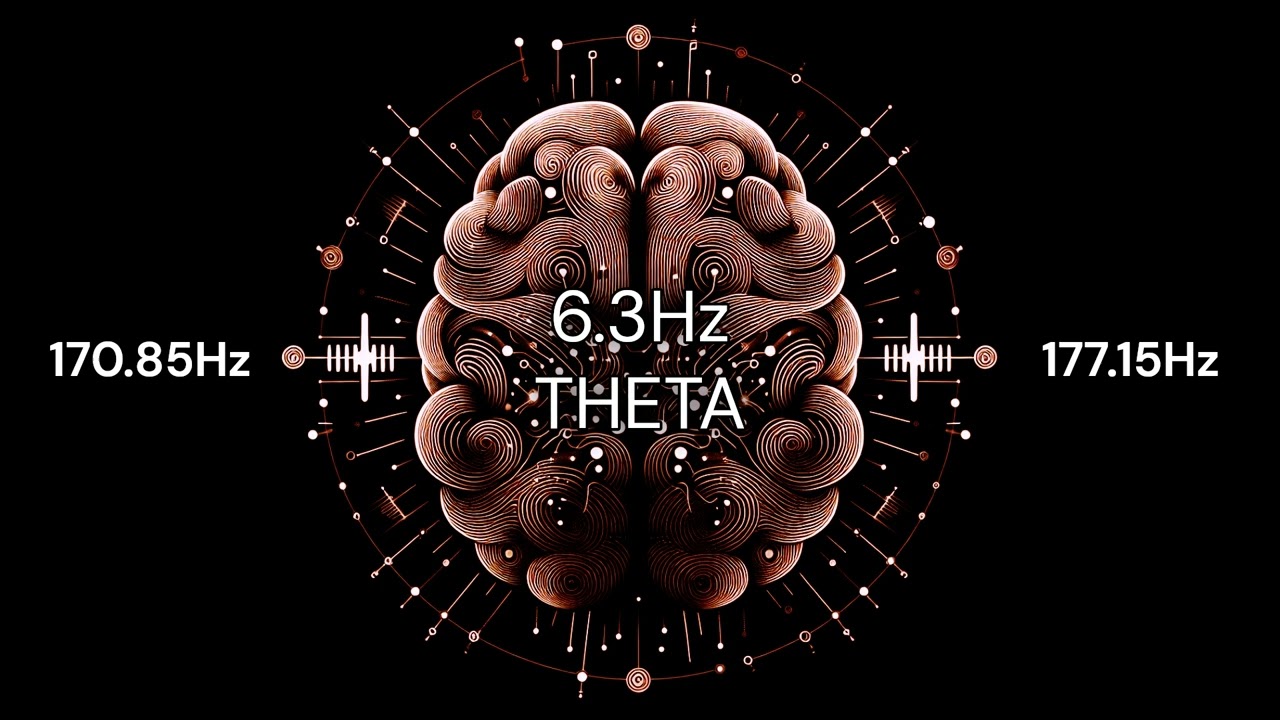 [DEEP THETA] 6.3Hz Binaural - 174Hz Solfeggio [PURE TONE]