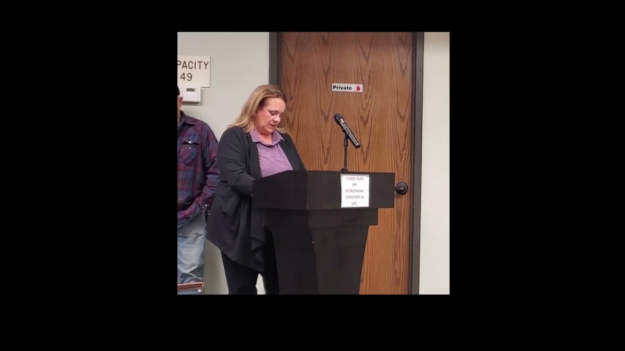 Jessica Hobbs speaks out against the proposed Madison County budget - April 1st 2024