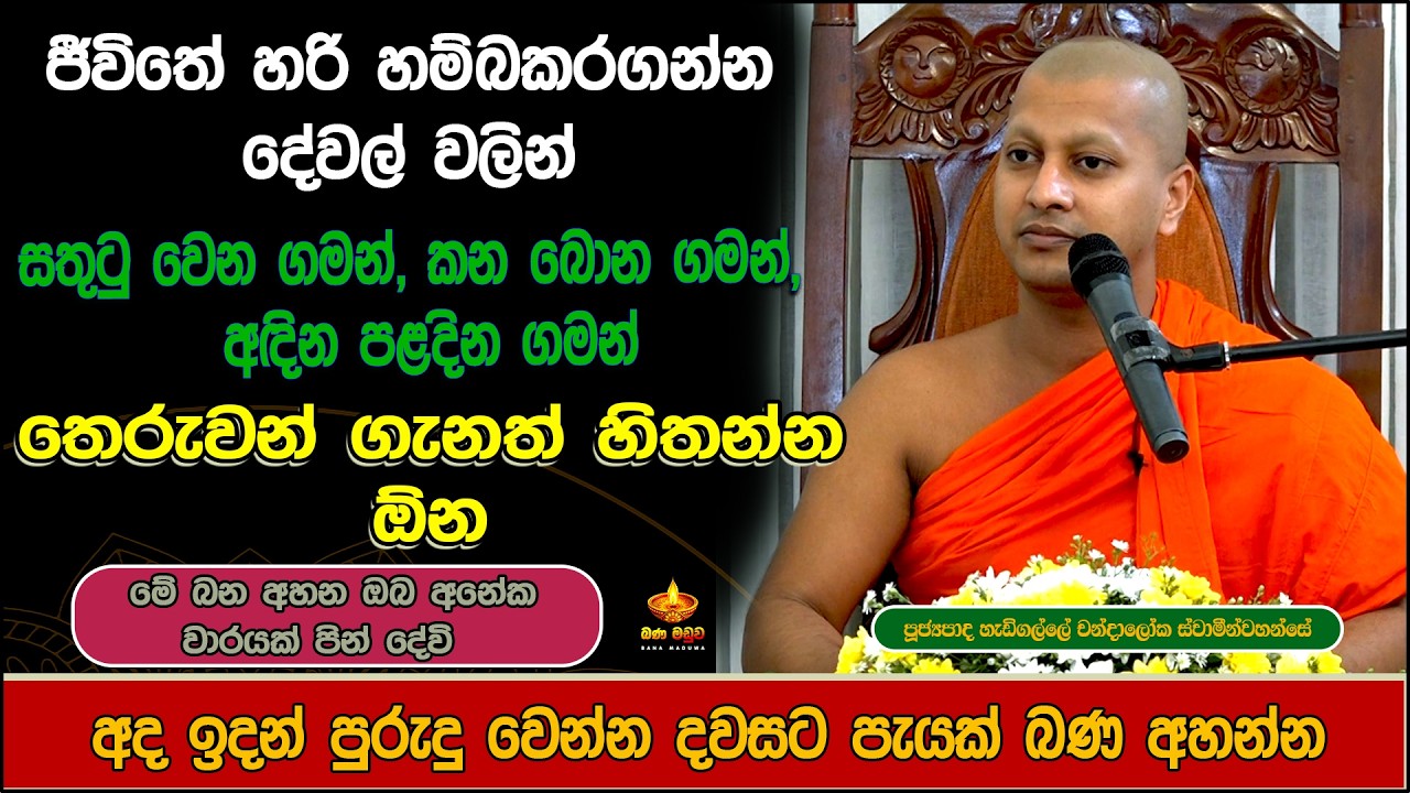 2026-02-17 | දවසට පැයක්වත් බණ අහන්න | Hadigalle Chandaloka Himi | හැඩිගල්ලේ චන්දාලෝක හිමි |bana 2026