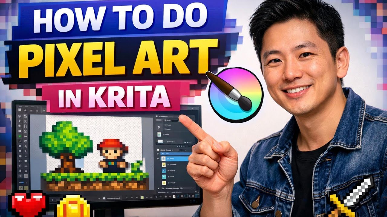How to DO PIXEL ART in Krita (Step by Step)