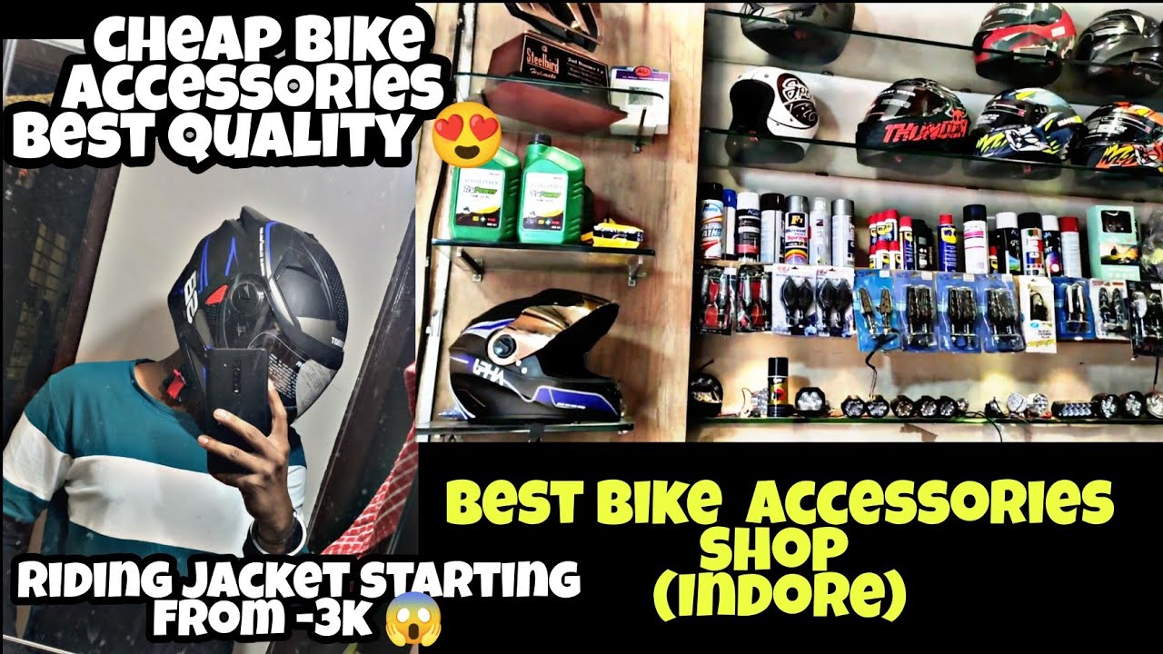Best shop for bike accessories  (Indore) choti gowaltoli | budget friendly accessories 😱