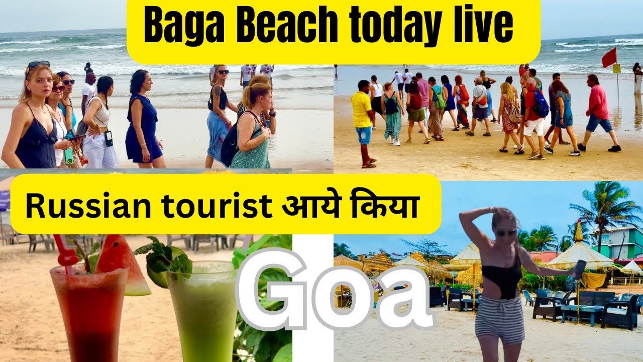 Baga Beach Goa | Beautiful Evening Vibes | Music, Food & Sunset View