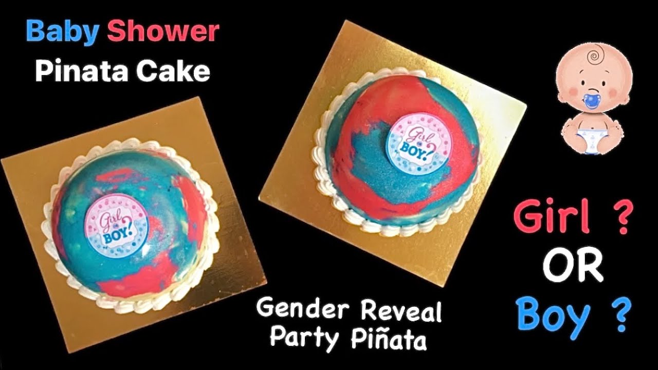 Baby Shower Pinata Cake | Gender Reveal Party Pinata | Half sphere pinata cake