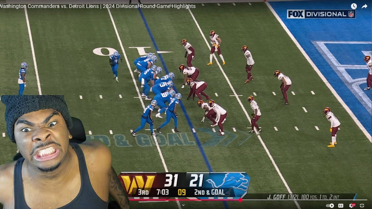 LIONS FAN REACTS TO  Washington Commanders vs. Detroit Lions | 2024 Divisional Round Game