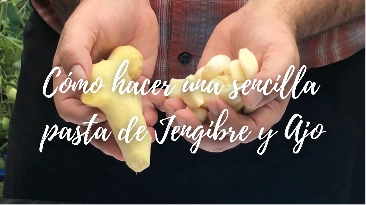 Como hacer una sencilla pasta de Jengibre y Ajo.