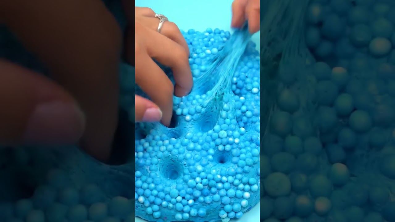 Crunchy Blue Floam Slime ASMR Overload! 💙