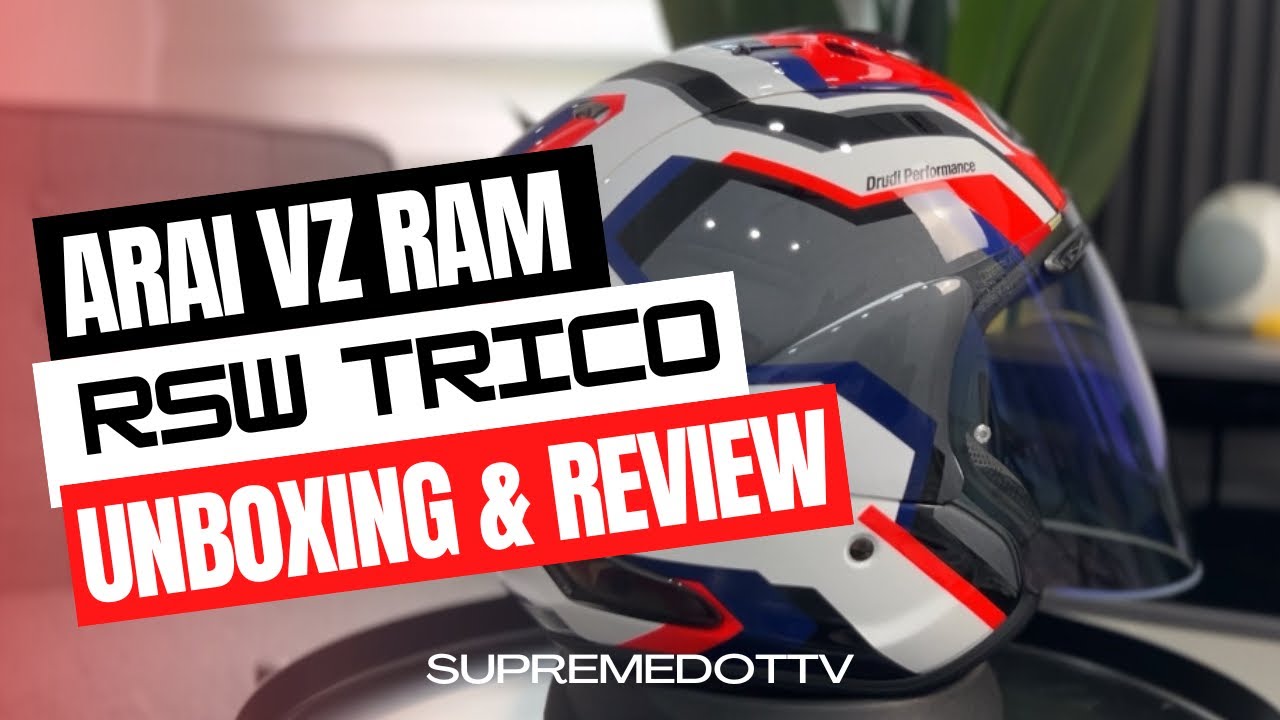 Unboxing & Review Arai VZ Ram RSW Trico