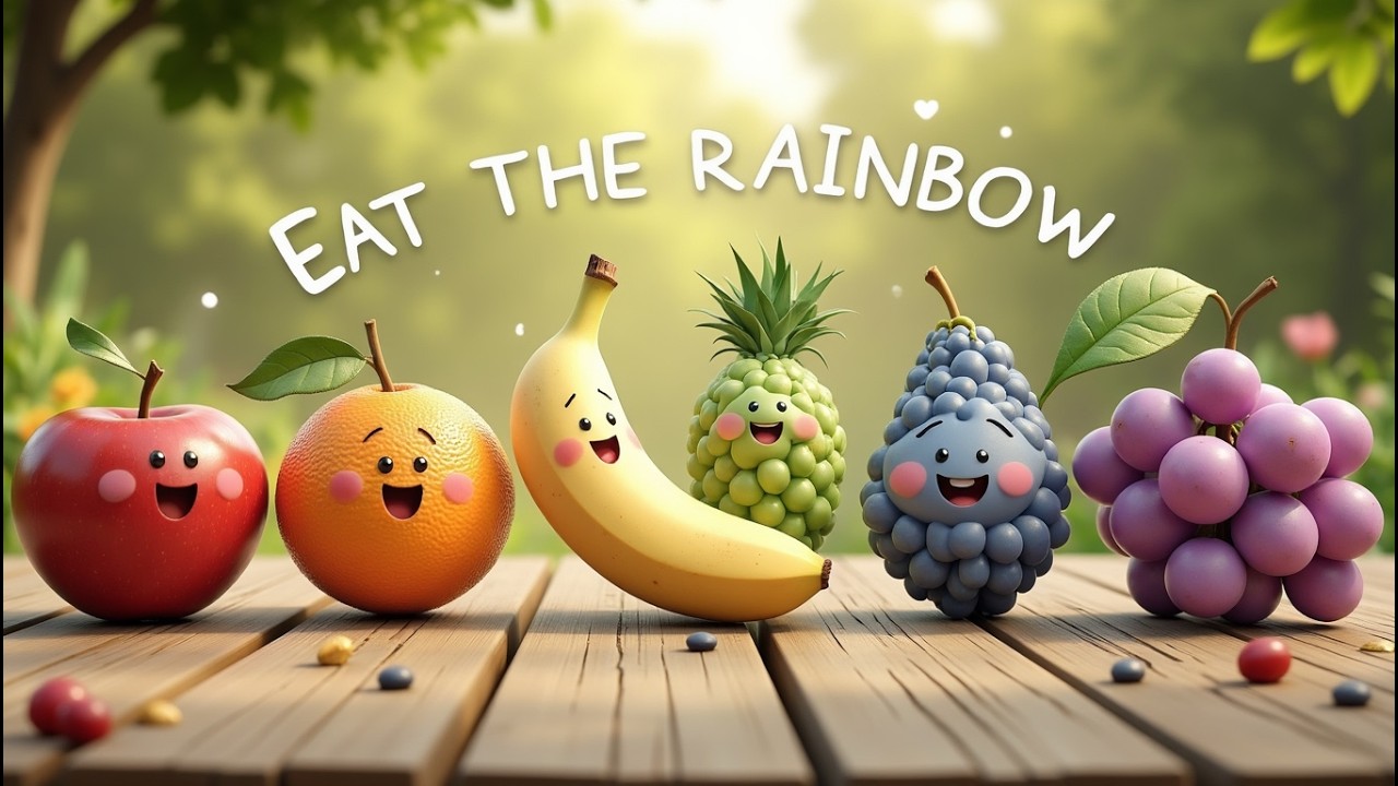 Healthy Food Rainbow 🌈 | Eat the Rainbow Song | Kids Nutrition Rhyme