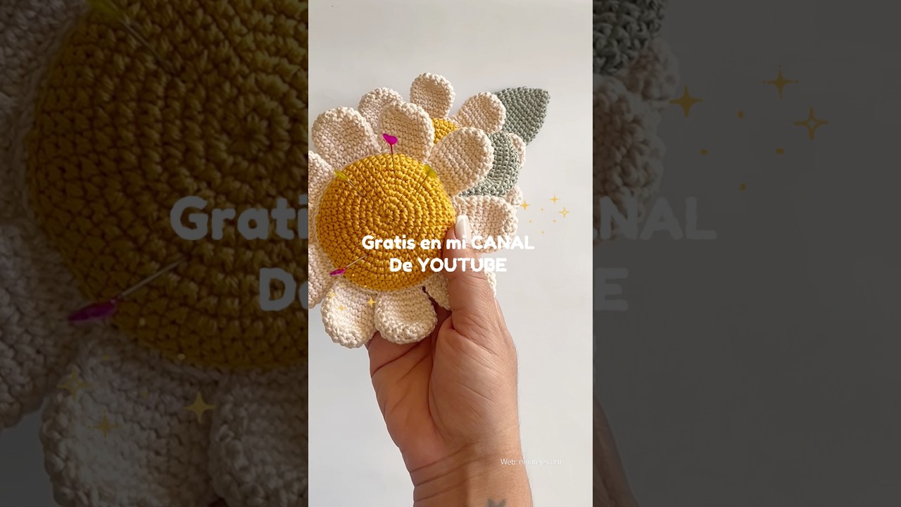 Alfiletero de Margarita: &iexcl;Teje paso a paso! #ganchillo #alfileteroacrochet #MargaritaPinCushion
