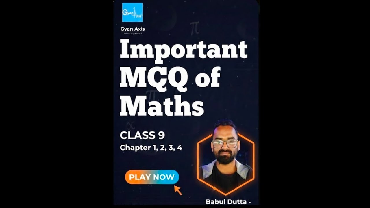 Class 9 Maths Important MCQ | Chapter 1,2,3,4 | NCERT Maths MCQ | Class 9 Maths Preparation