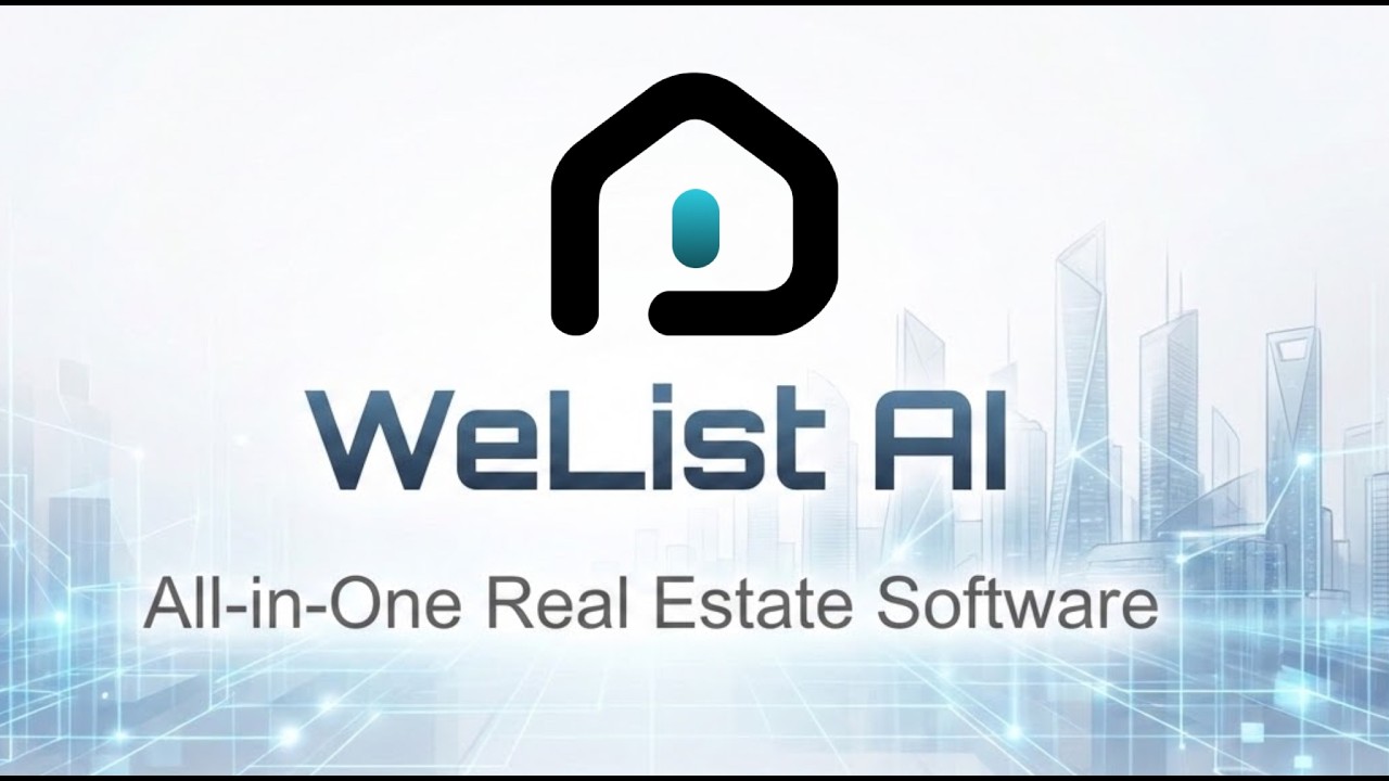 WeList AI Promotional Video.  Overview of WeList AI real estate agency software.