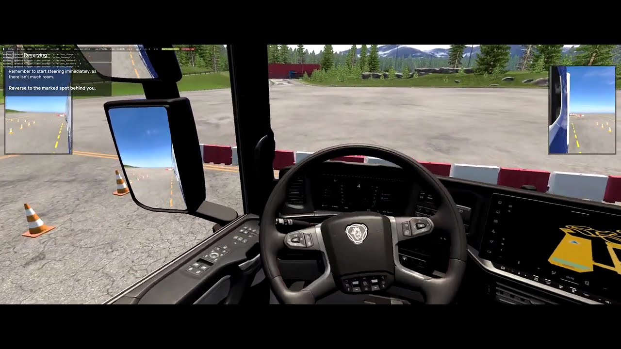 ETS 2 - Driving Academy - Reversing with a Trailer - Offset Parking Manoeuvre