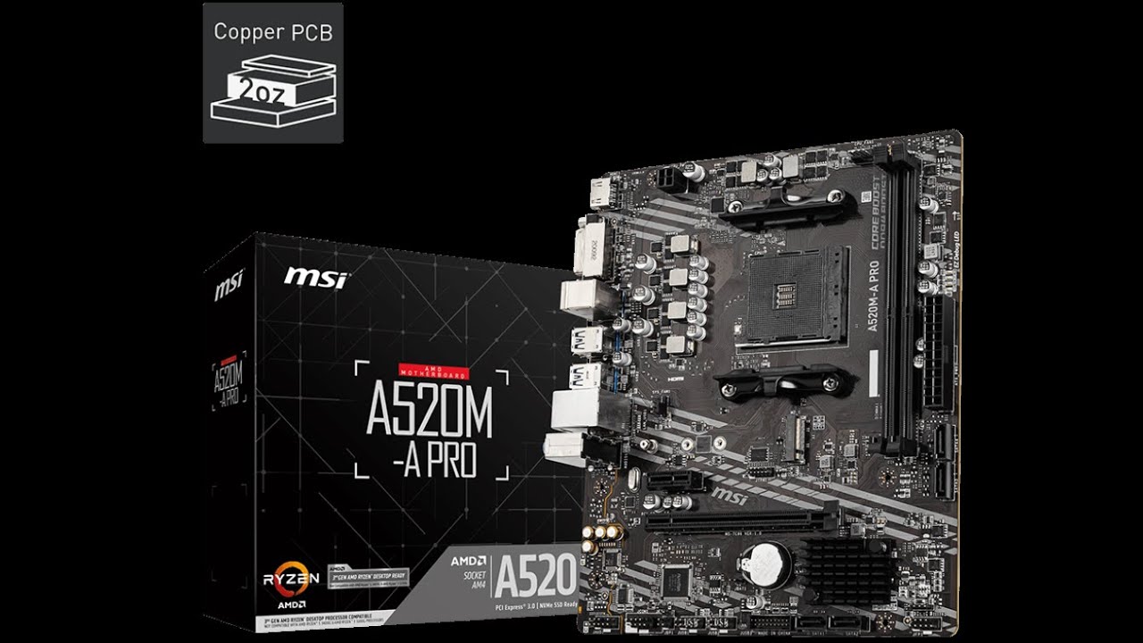 MSI A520M-A Pro 🎯 Motherboard Unboxing and Overview