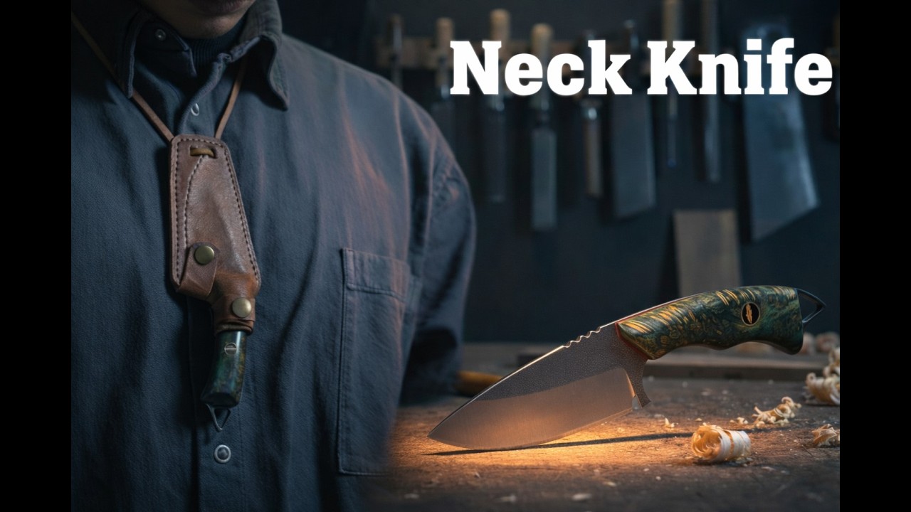 Making a Compact N690 Neck Knife | Amboyna Burl Handle