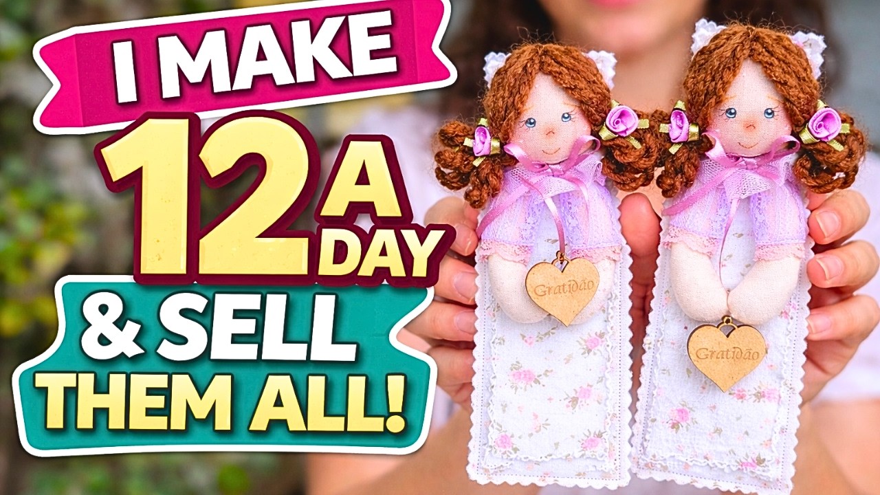 I Make 12 a Day and Sell Them All | Fabric Doll Bookmark
