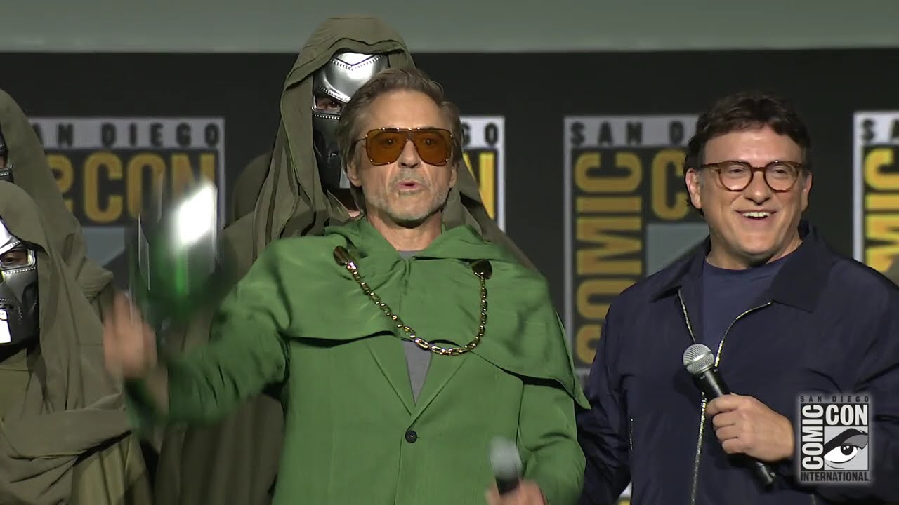 The Russos Introduce Robert Downey Jr. as Doctor Doom - Marvel Studios Panel HD Official Video