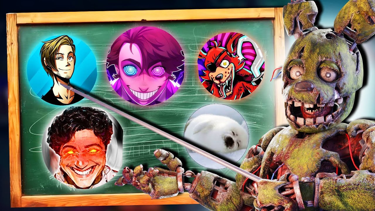 Обучение лучших игроков FNAF Springtrap при участии @Dawko @8BitRyan@FusionZGamer @AiminOC @SupahsYT