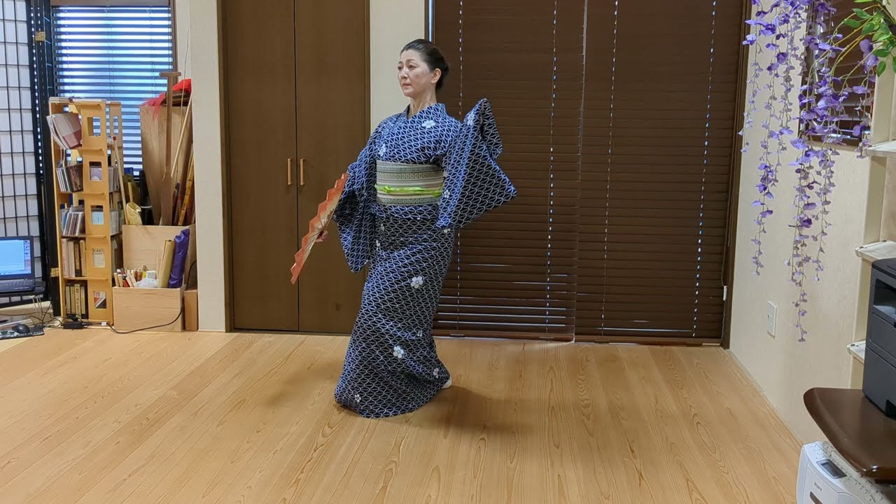 荻江　#鐘の岬　#寿柳寿咲　自宅稽古場にて浴衣会
