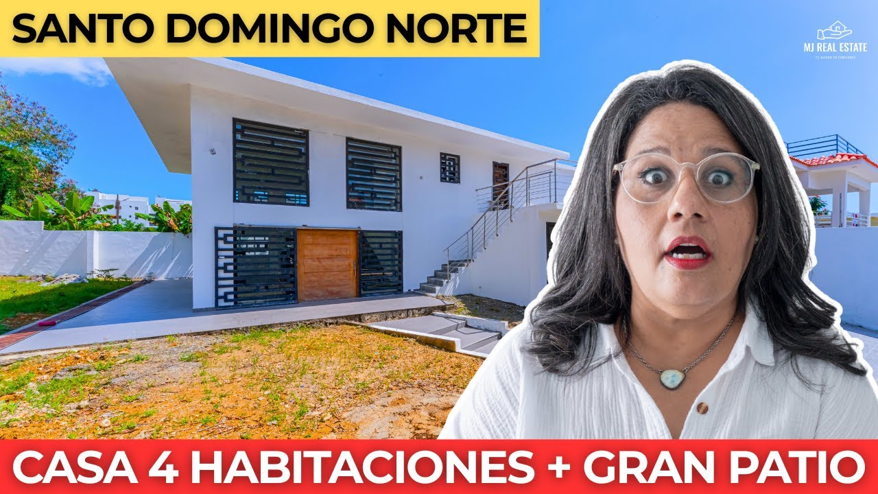 ¿CUÁNTO CUESTA ESTA CASA AMPLIA?🏡 | 4 CUARTOS + PATIO EN SANTO DOMINGO NORTE