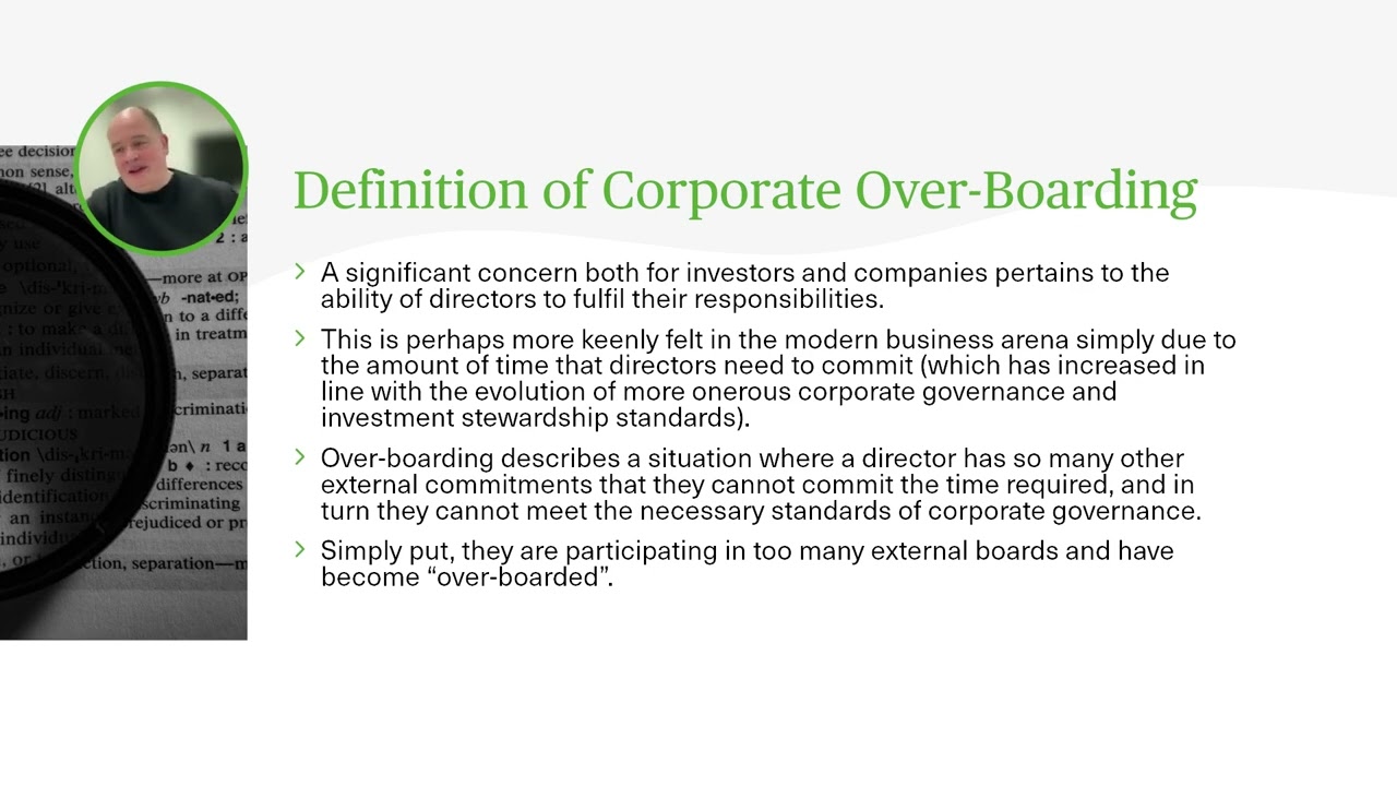 Navigating Corporate Overboarding: Smart Strategies for Advising Sustainable Leadership - Webinar