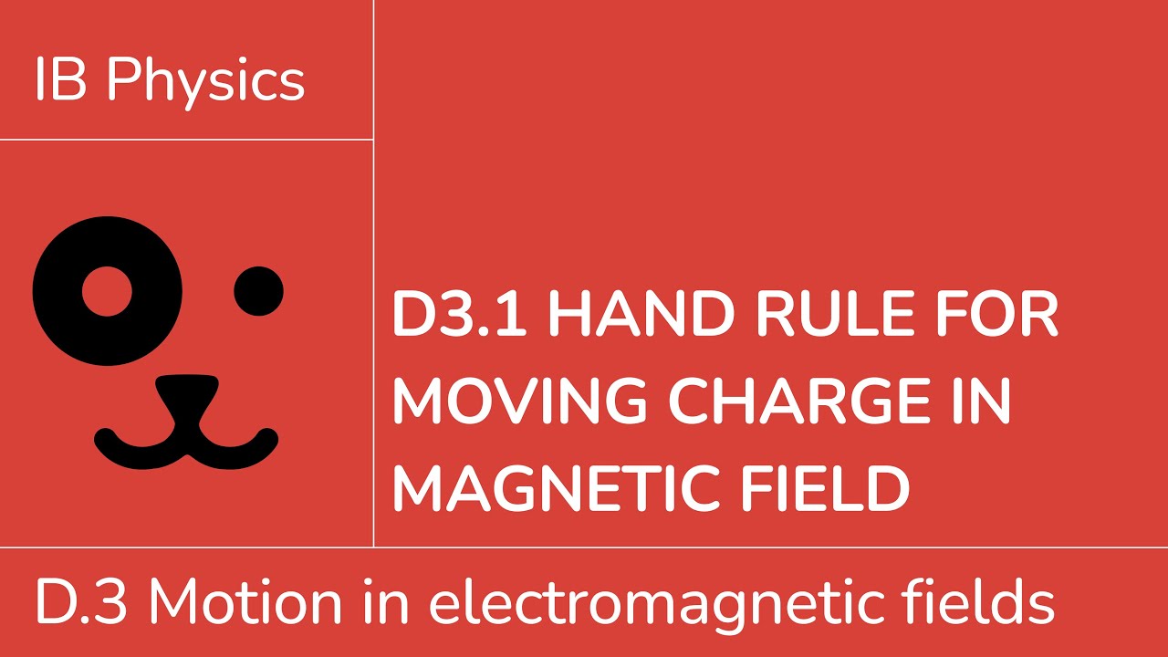 D3.1 Hand rule for moving charge in magnetic field [IB Physics SL/HL]