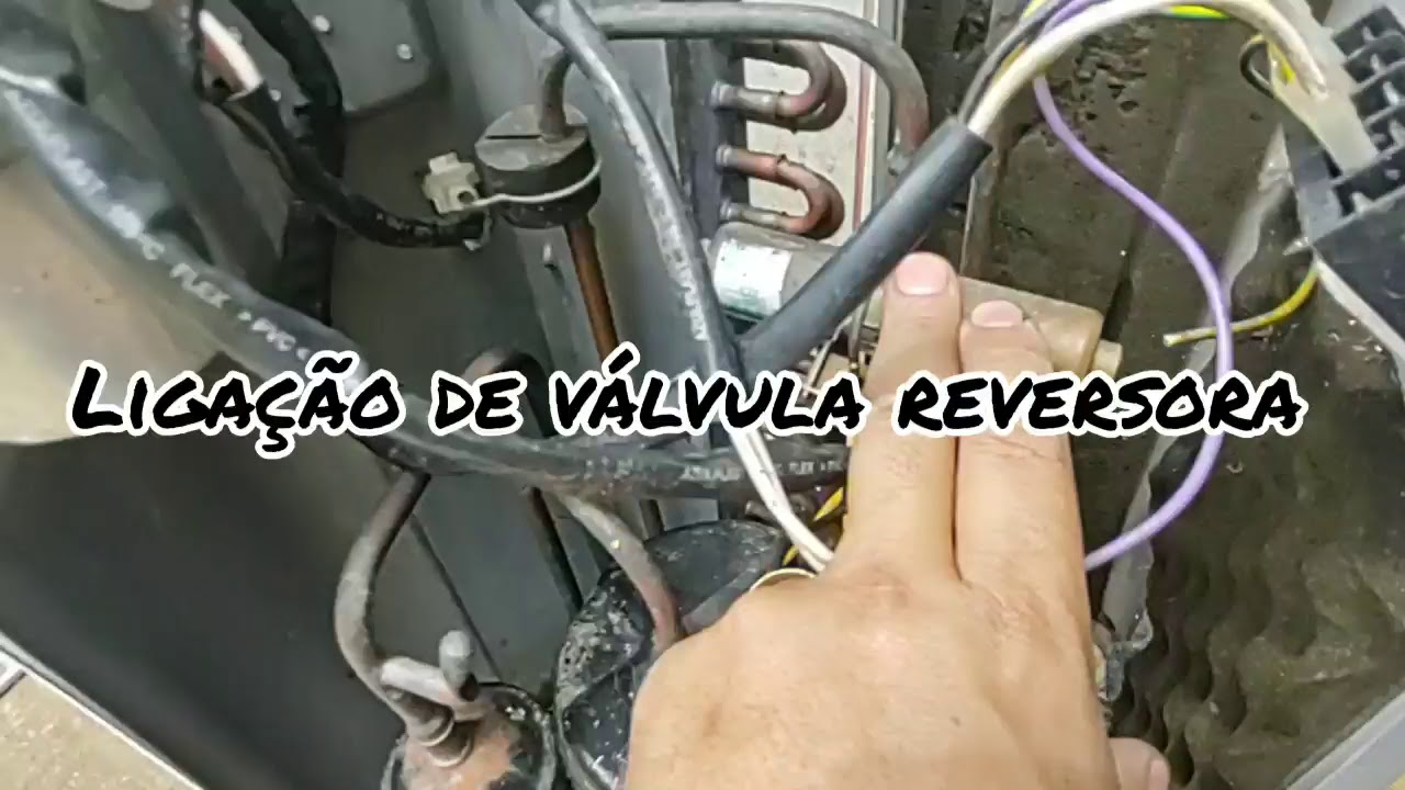 Ligação da válvula reversora e teste de ligação direta da condensadora