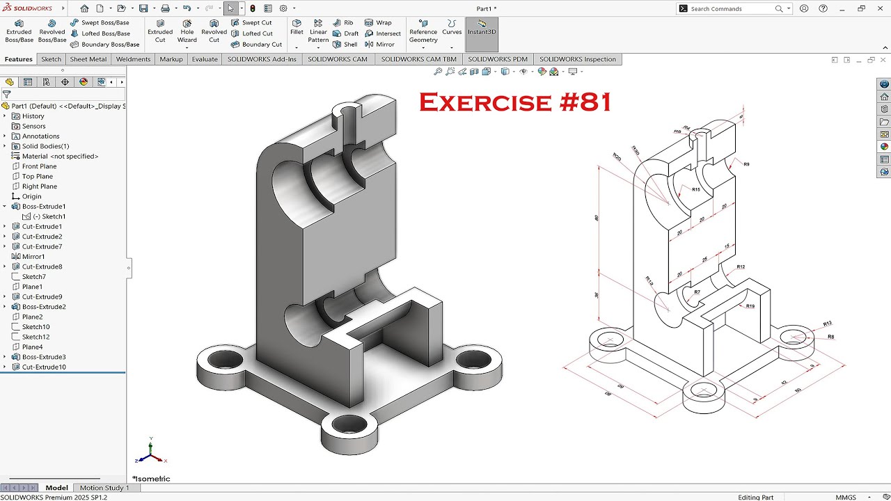 Solidworks Tutorial: Exercise #81