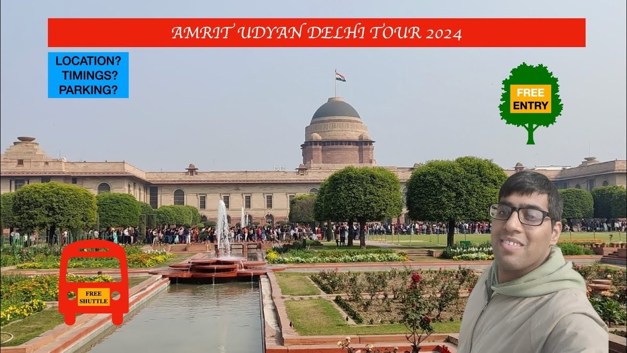Amrit udyan Rashtrapati bhavan 2024 - Mughal garden Delhi vlog