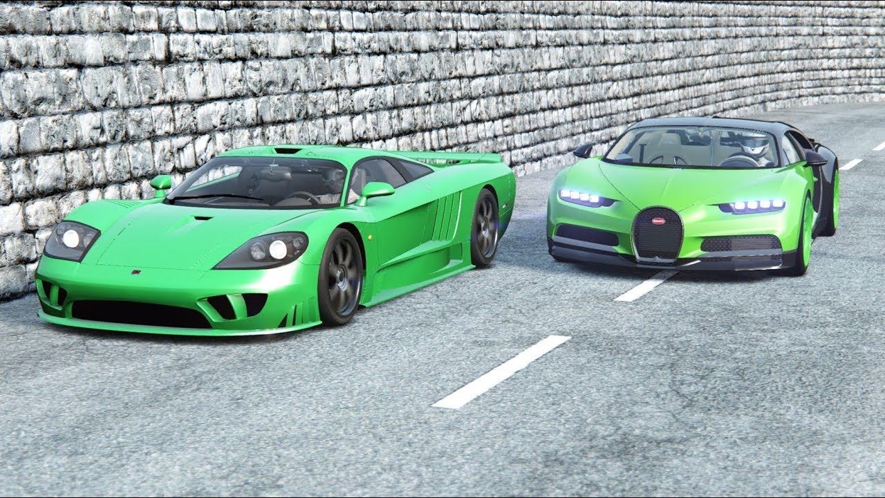 Bugatti Chiron vs Saleen S7 at Provence Apls