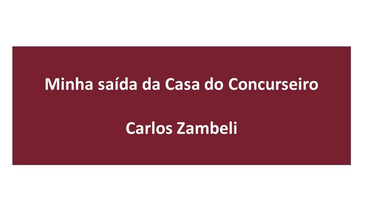 Minha sa&iacute;da da Casa do Concurseiro