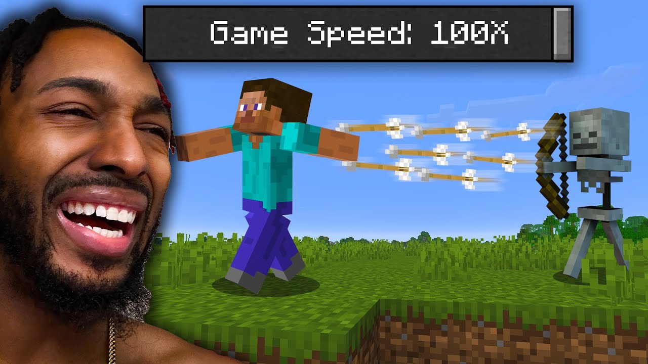 Я ужасно играю в Minecraft, поэтому прошёл его на скорости 100x.