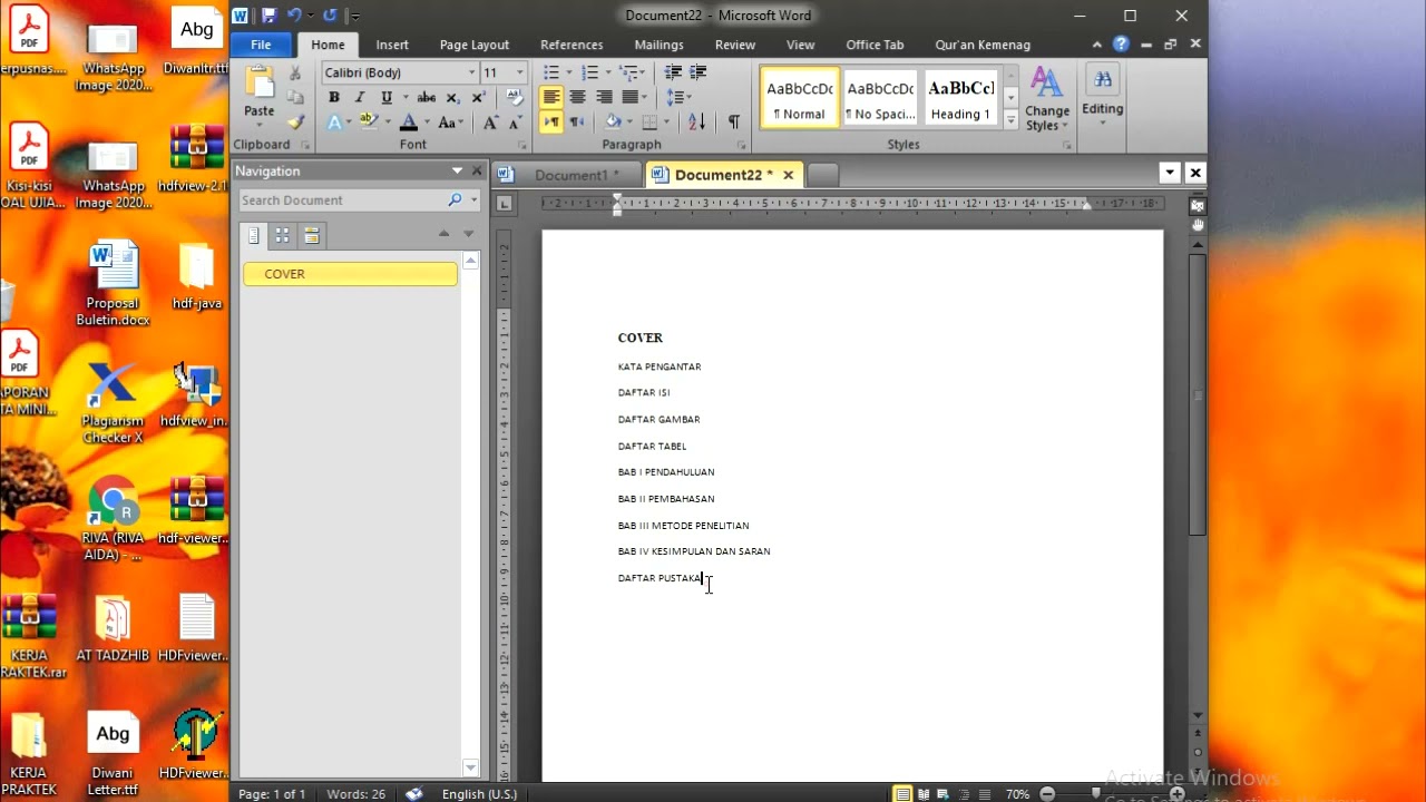 Cara Agar Tidak Scroll Terus || Navigation Pane || Microsoft Word 