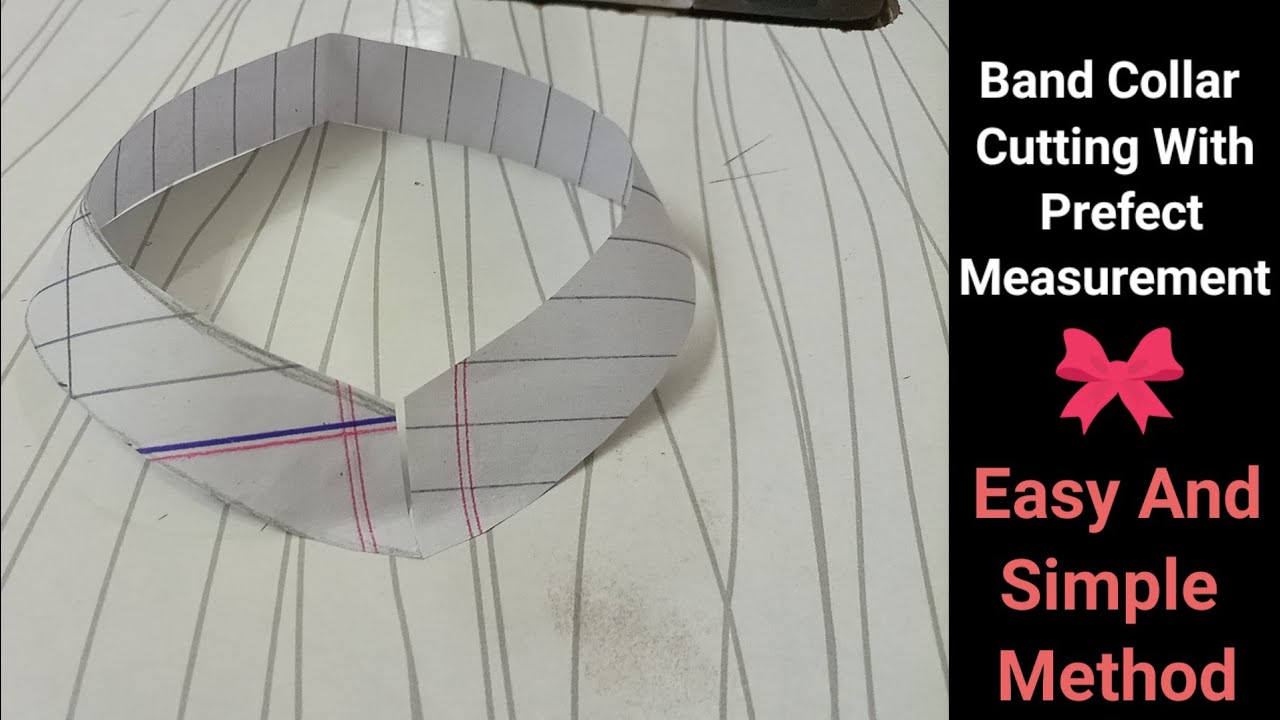 How to cut Band Collar/Band Collar ki Cutting Kaise Kre