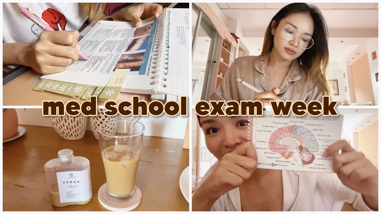 med school vlog ☕️ exam week study vlog