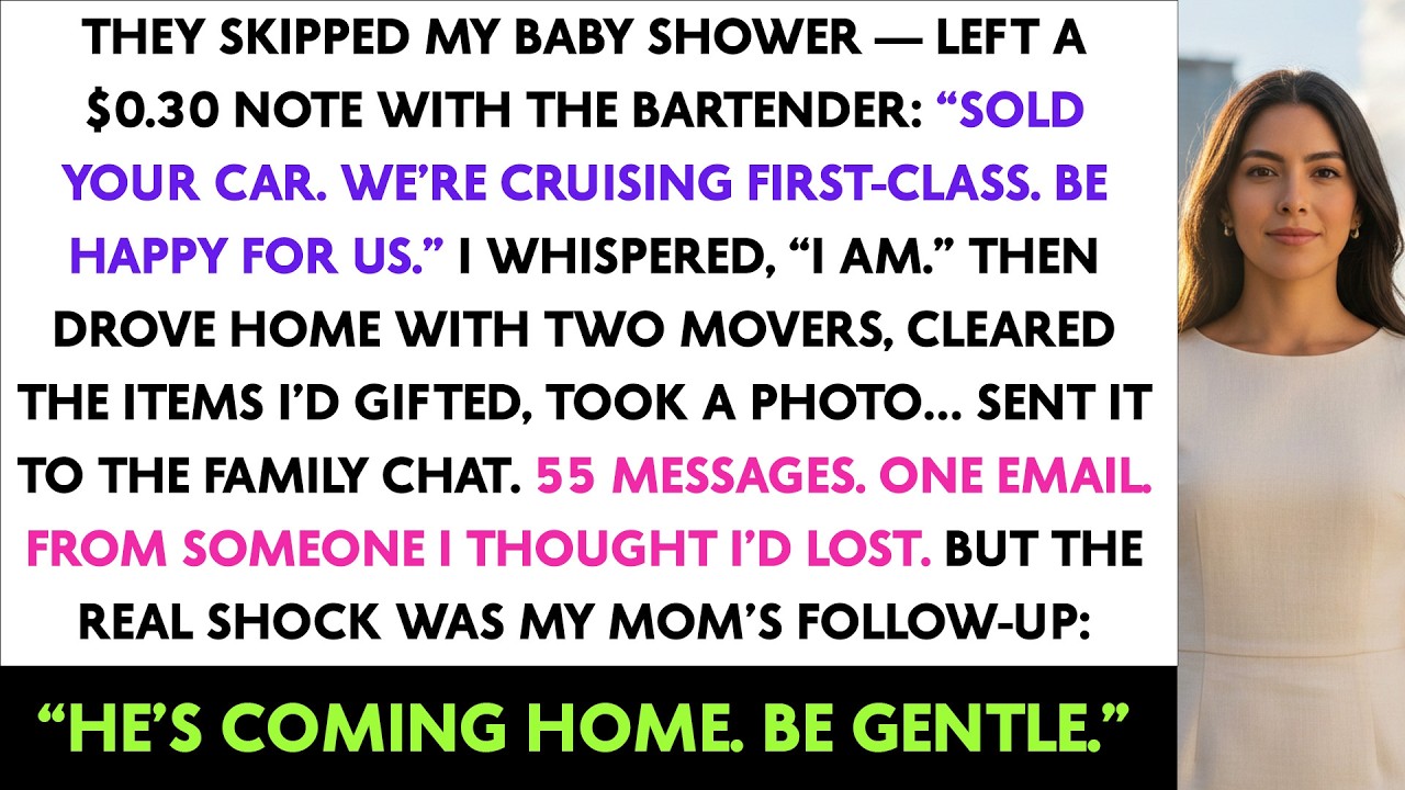 They Skipped My Baby Shower — Left A $0.30 Note With The Bartender: “Sold Your Car. We’re Cruising