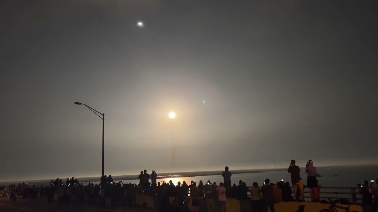 NASA Artemis 1 Rocket Launch Viewed From Max Brewer Bridge Titusville Florida
