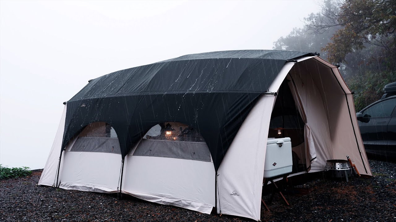 Autumn Rain Camping 🌧️ | Surviving 36 Hours of Non-Stop Rain 🍁