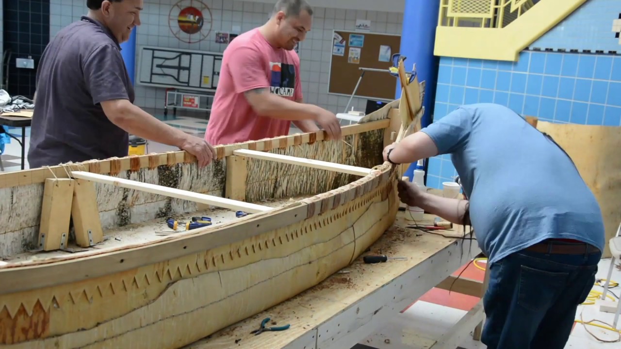 Birch Bark Canoe Building - Time-lapse